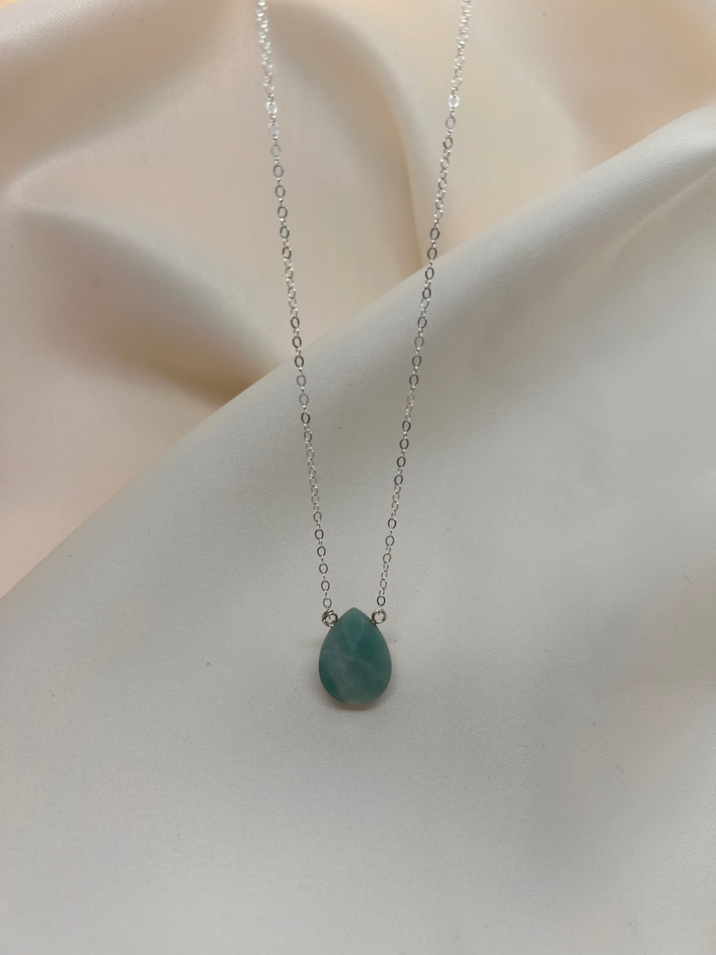 Amazonite drop necklace